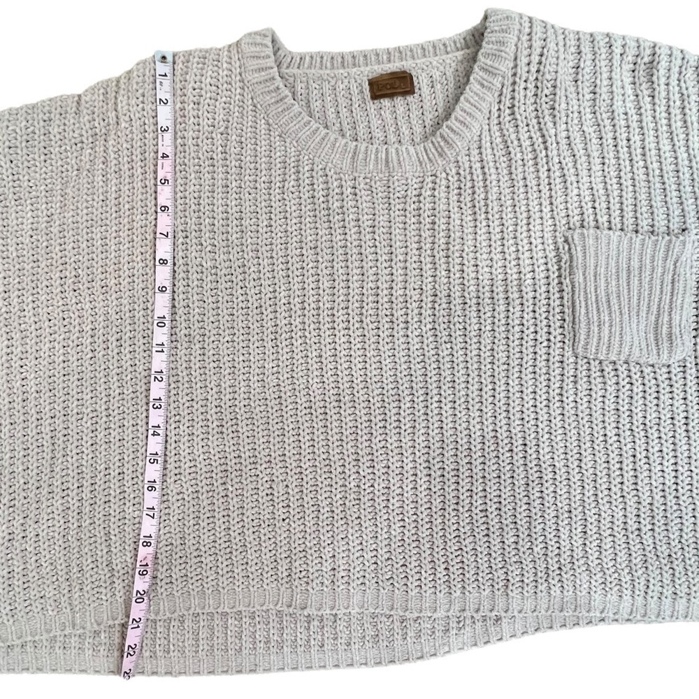 Pol Beige Chunky Knit Pullover Sweater Large - Picture 10 of 13